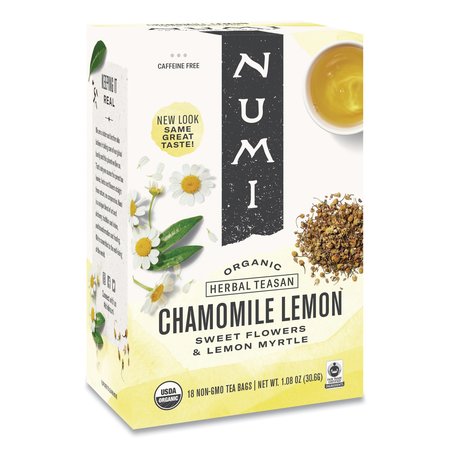 NUMI Organic Teas, 1.8oz., Chamomile Lemon, PK18 10150